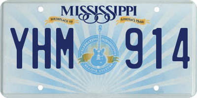 MS license plate YHM914