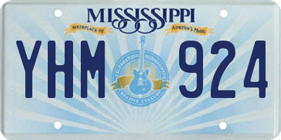 MS license plate YHM924