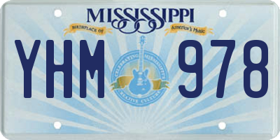 MS license plate YHM978