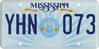 MS license plate YHN073