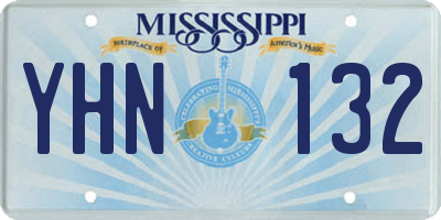MS license plate YHN132