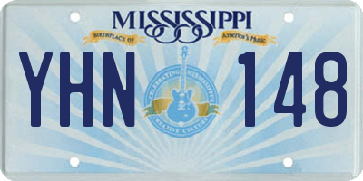 MS license plate YHN148