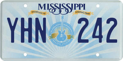 MS license plate YHN242