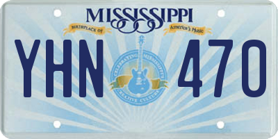 MS license plate YHN470