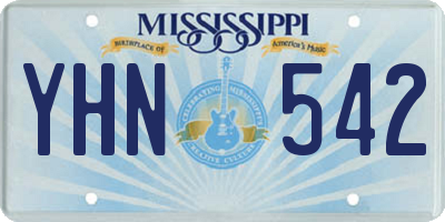 MS license plate YHN542