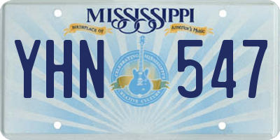 MS license plate YHN547