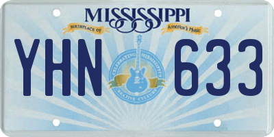 MS license plate YHN633