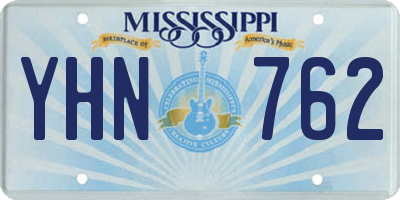MS license plate YHN762