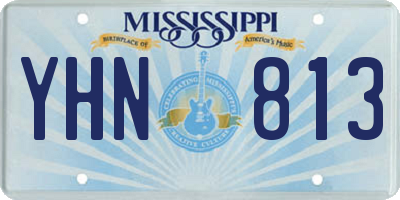 MS license plate YHN813