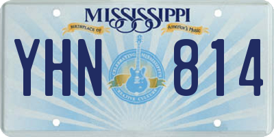 MS license plate YHN814