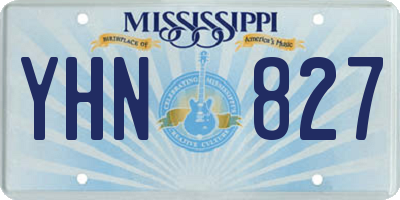 MS license plate YHN827