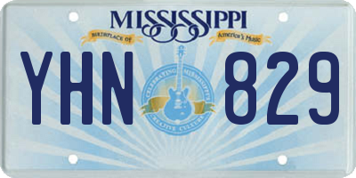 MS license plate YHN829