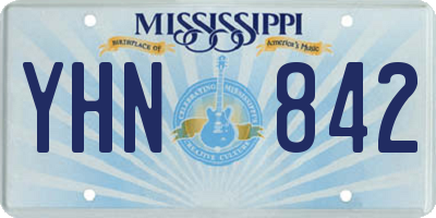 MS license plate YHN842