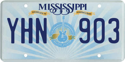 MS license plate YHN903
