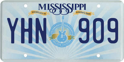 MS license plate YHN909