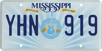 MS license plate YHN919
