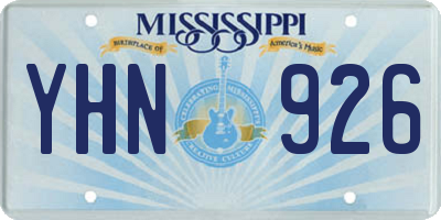 MS license plate YHN926