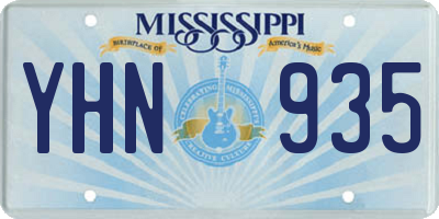 MS license plate YHN935