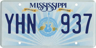 MS license plate YHN937