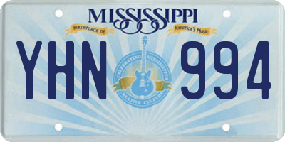 MS license plate YHN994