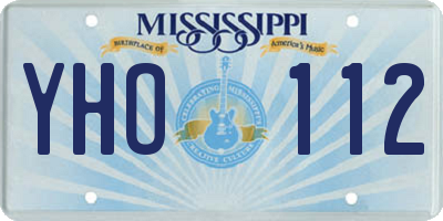 MS license plate YHO112