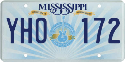 MS license plate YHO172