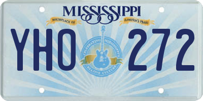 MS license plate YHO272
