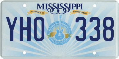 MS license plate YHO338