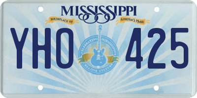 MS license plate YHO425