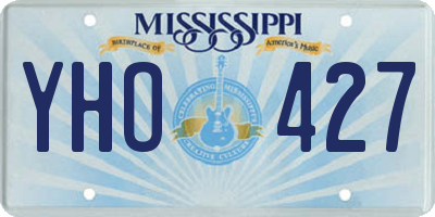 MS license plate YHO427