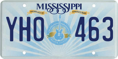 MS license plate YHO463