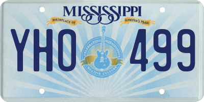 MS license plate YHO499