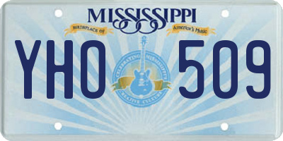 MS license plate YHO509