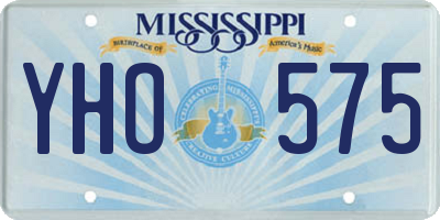 MS license plate YHO575