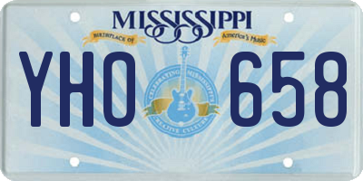 MS license plate YHO658