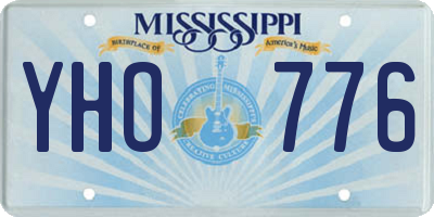 MS license plate YHO776