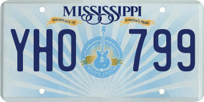 MS license plate YHO799