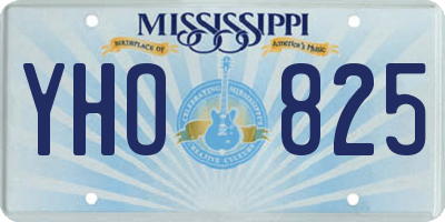 MS license plate YHO825