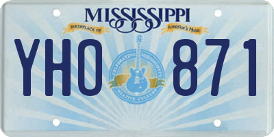 MS license plate YHO871