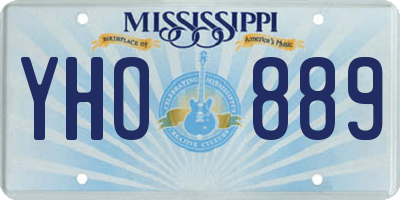MS license plate YHO889