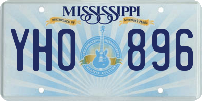 MS license plate YHO896