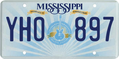 MS license plate YHO897