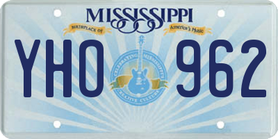 MS license plate YHO962