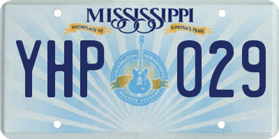 MS license plate YHP029