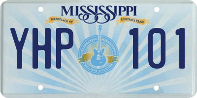 MS license plate YHP101