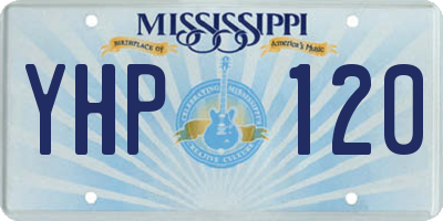 MS license plate YHP120