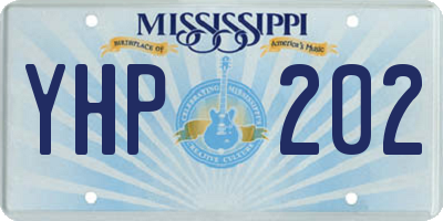 MS license plate YHP202