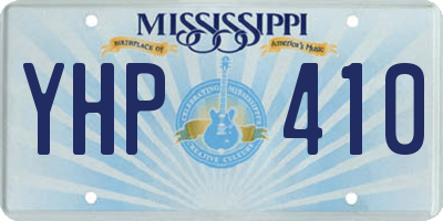 MS license plate YHP410