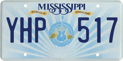 MS license plate YHP517