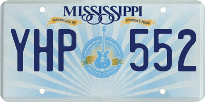 MS license plate YHP552
